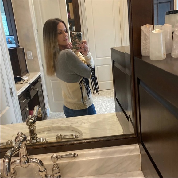 Neiman Marcus Tassle Sweater S EUC - Picture 2 of 8
